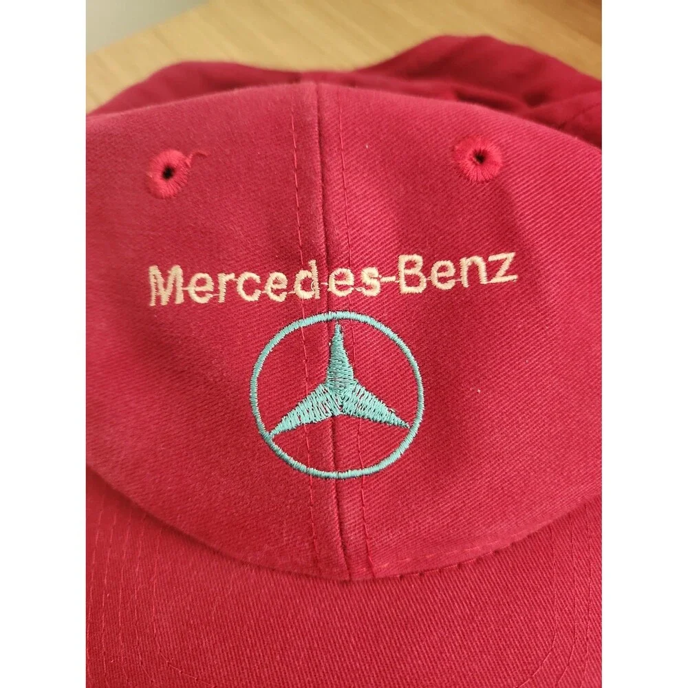Mercedes Benz Red Adjustable Hat Cap